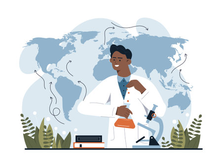 Hydrologist occupation conceptのイラスト素材