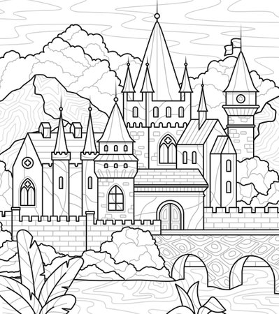 Design for coloring bookのイラスト素材
