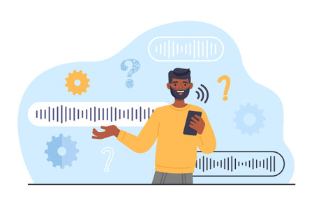 Voice assistant applicationのイラスト素材