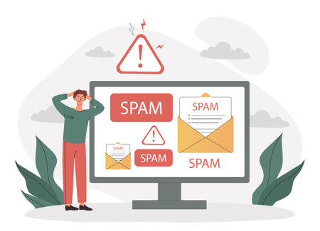 Man with spamのイラスト素材