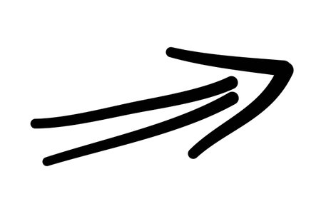 Abstract hand drawn arrowのイラスト素材