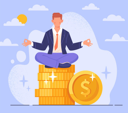 Financial guru conceptのイラスト素材