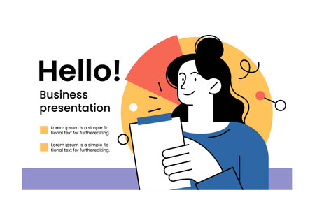 Template for business presentationのイラスト素材