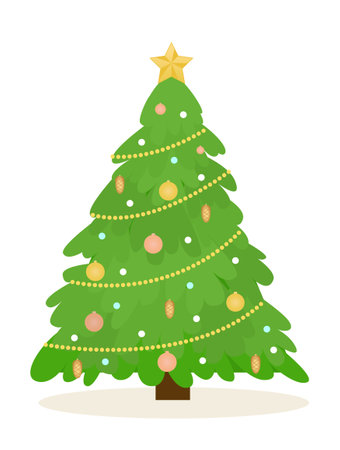 Merry Christmas and Happy New Year conceptのイラスト素材