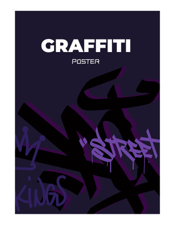 Abstract graffiti posterのイラスト素材
