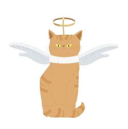 Halloween cat angelのイラスト素材
