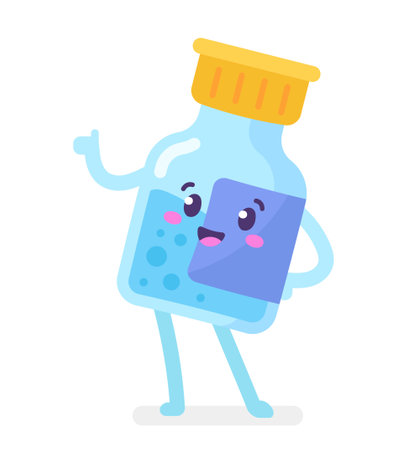 Hygiene medical liquid characterのイラスト素材