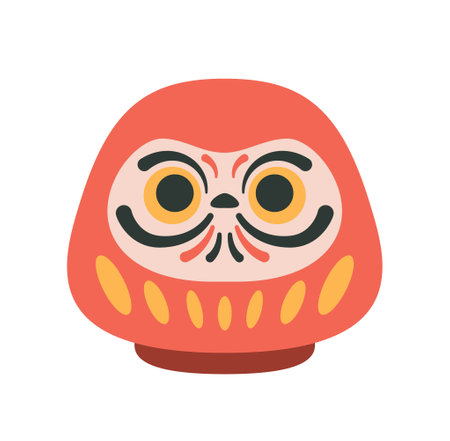 Japanese face toy iconのイラスト素材