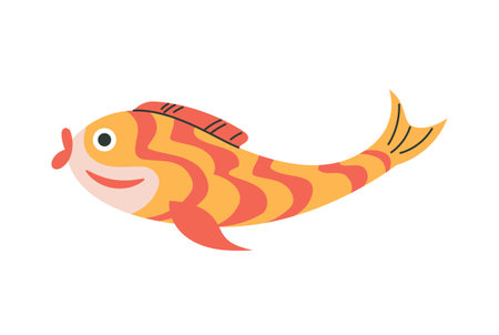 Japanese fish toy iconのイラスト素材