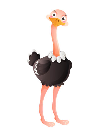 Jungle ostrich iconのイラスト素材