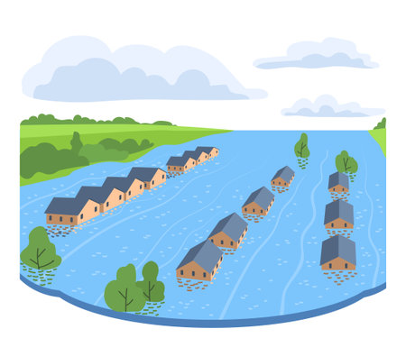 Natural disaster conceptのイラスト素材