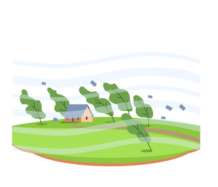 Natural disaster conceptのイラスト素材