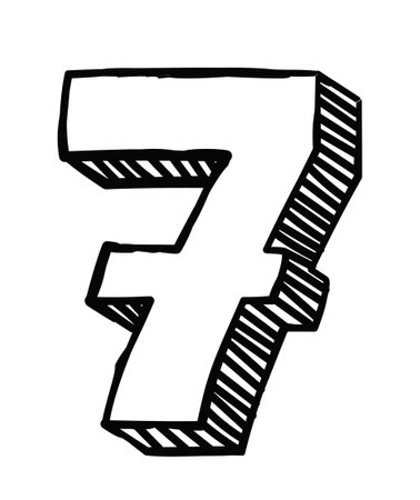 Number seven iconのイラスト素材