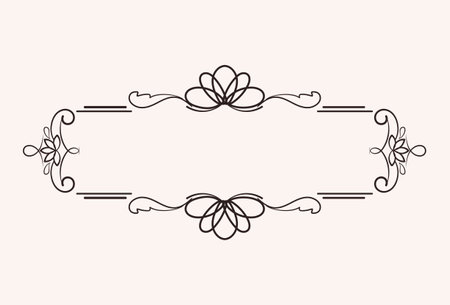 Calligraphic black frameのイラスト素材