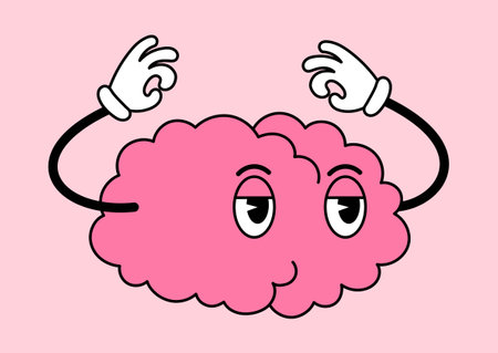 Psychedelic brain iconのイラスト素材