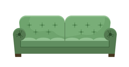 Green sofa iconのイラスト素材