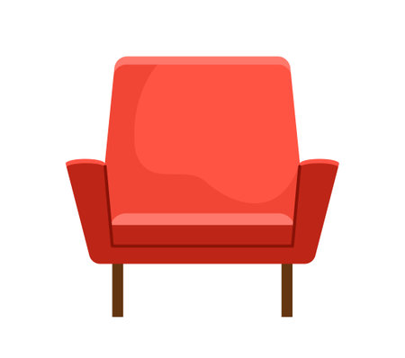 Red armchair iconのイラスト素材