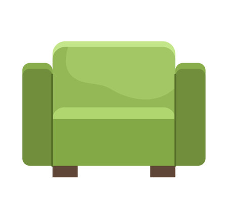 Green armchair iconのイラスト素材