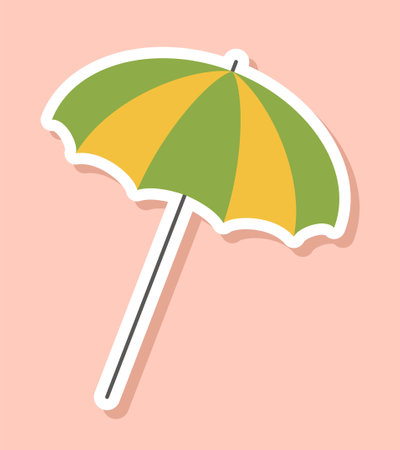 Green umbrella iconのイラスト素材