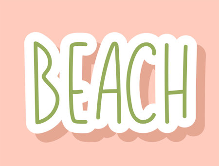 Cute beach inscriptionのイラスト素材