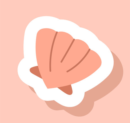 Pink shell iconのイラスト素材