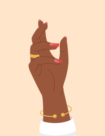 Female manicured handのイラスト素材