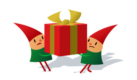 Winter gift boxesのイラスト素材