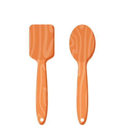 Wooden spatula iconのイラスト素材