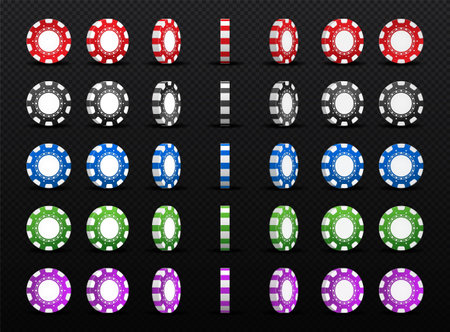 Poker chips setのイラスト素材
