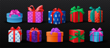 Set gift boxのイラスト素材