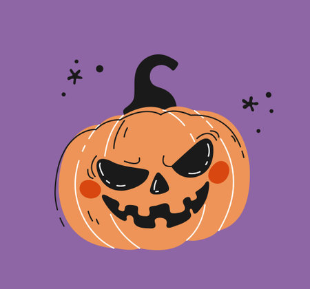 Scary pumpkin iconのイラスト素材