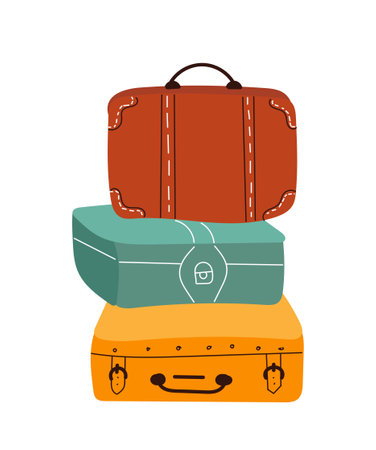 Stack of baggage iconのイラスト素材