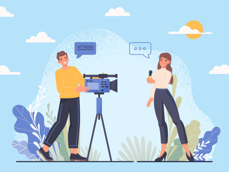 Web journalism conceptのイラスト素材