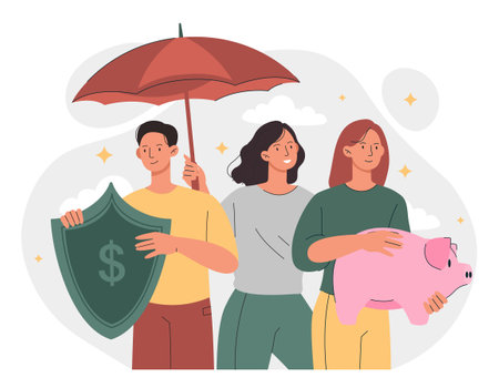 Fund safety conceptのイラスト素材
