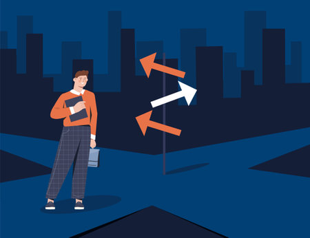 Buisness man decidesのイラスト素材