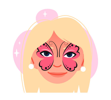 Face painting girlのイラスト素材
