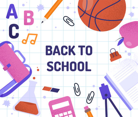 Back to schoolのイラスト素材