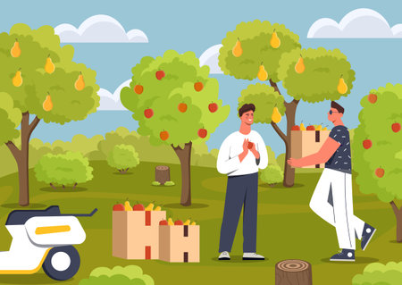 Autumn garden conceptのイラスト素材