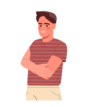 Man crossed his arms over chestのイラスト素材