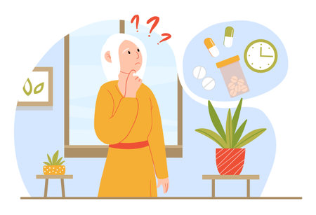 Memory loss disorientationのイラスト素材