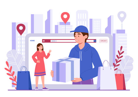Sale online serviceのイラスト素材