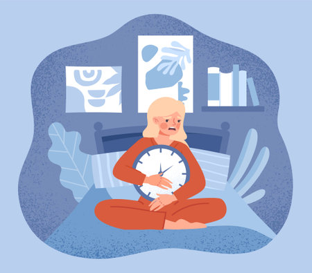 Sleep disorder conceptのイラスト素材