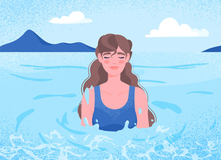 Summer rest conceptのイラスト素材