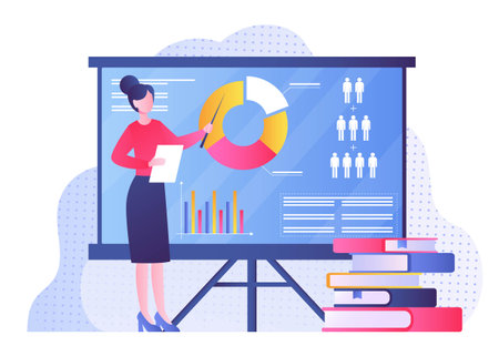 Woman with sociologyのイラスト素材