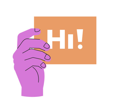 Colorful hand holding stuffのイラスト素材