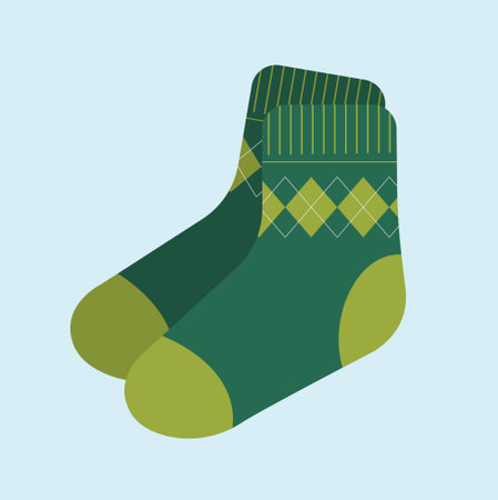 Stylish socks with printのイラスト素材