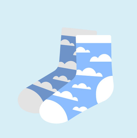Stylish socks with printのイラスト素材
