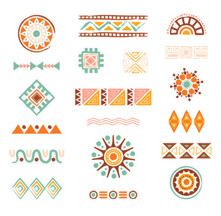 Ethnic ornament setのイラスト素材