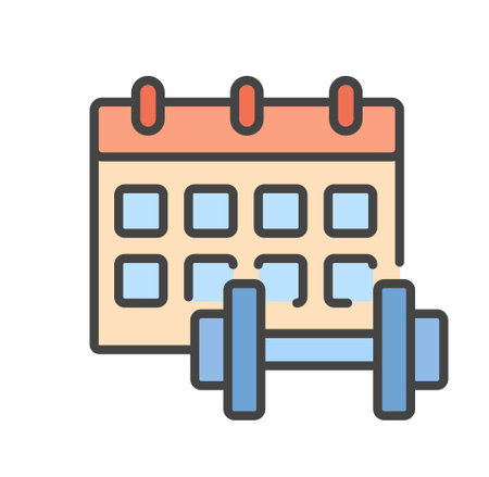 Color fitness calendar iconのイラスト素材
