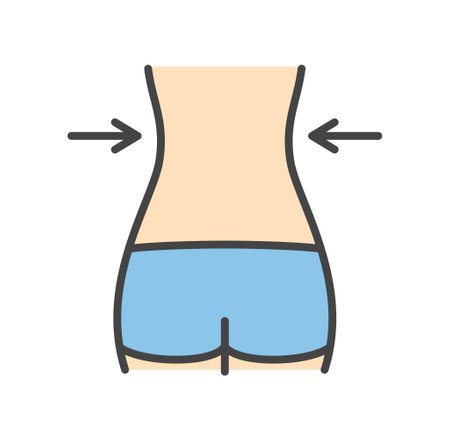 Color female waist iconのイラスト素材